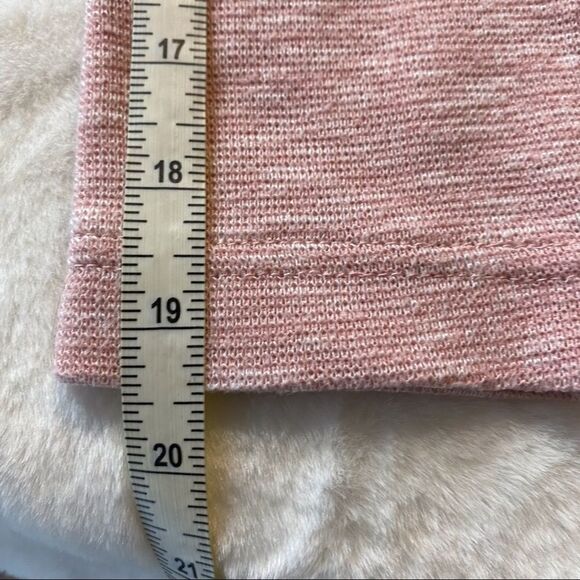 J Crew Vintage Fleece Heathered Pink Turtleneck Long Sleeve Size Large - Picture 7 of 9